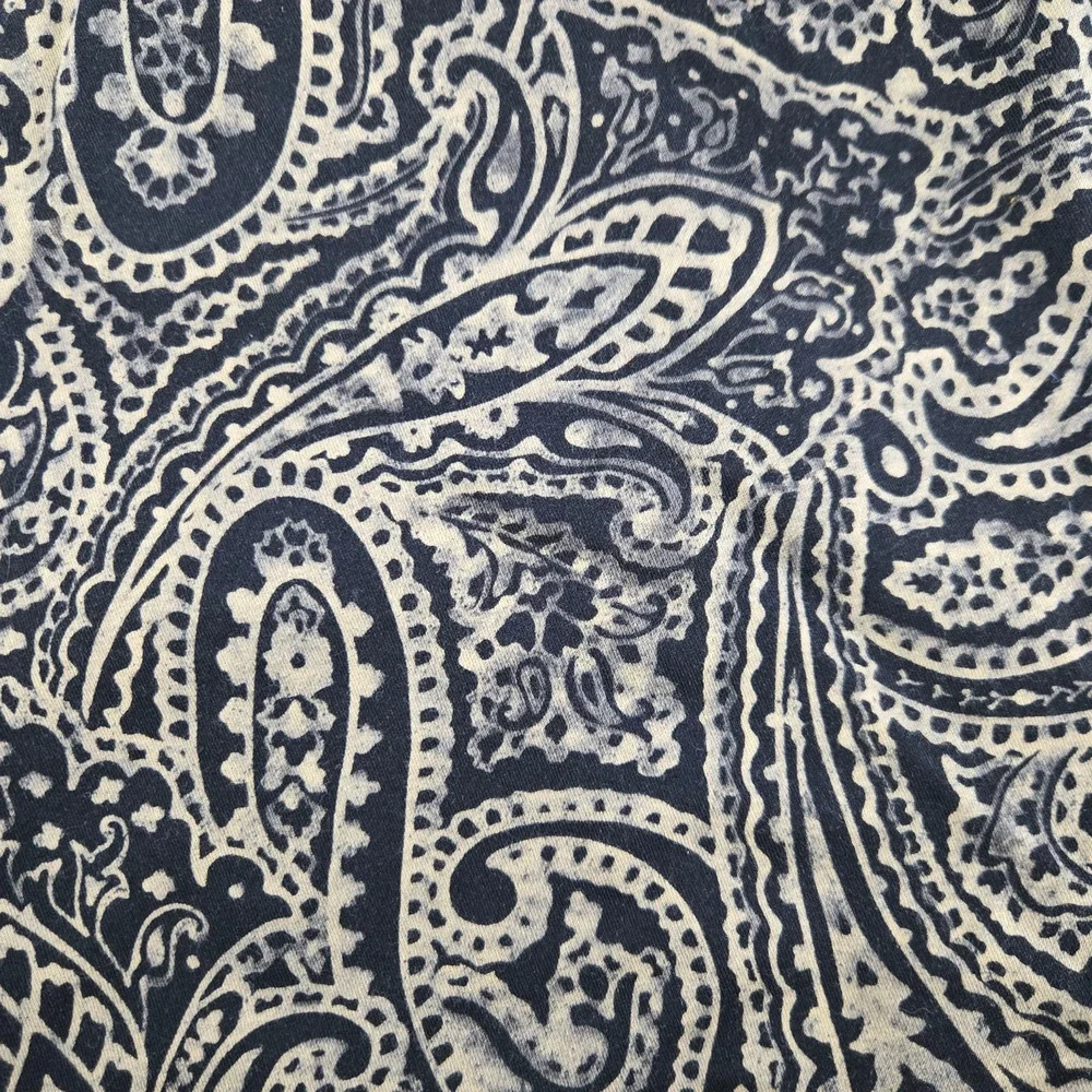 Y2K Lauren Ralph Lauren Black Beige Paisley Pants Size 12 Y2K Boho Trousers